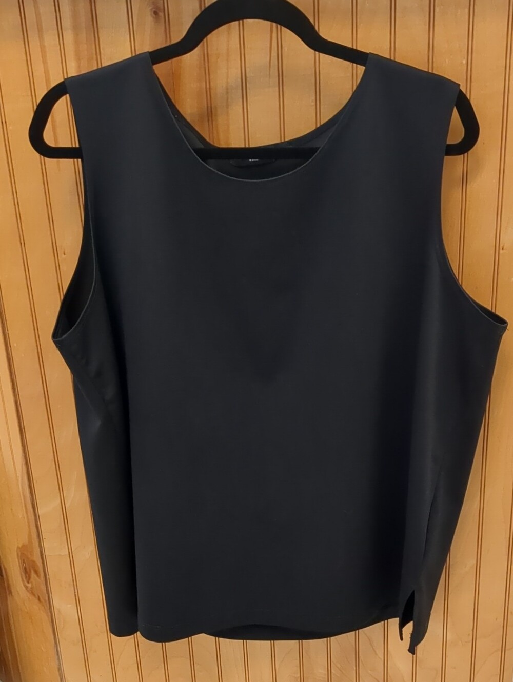 Notations Black Sleeveless Tank Top